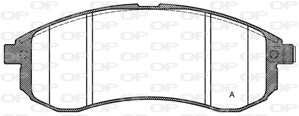 OPEN PARTS Piduriklotsi komplekt,ketaspidur BPA1129.01